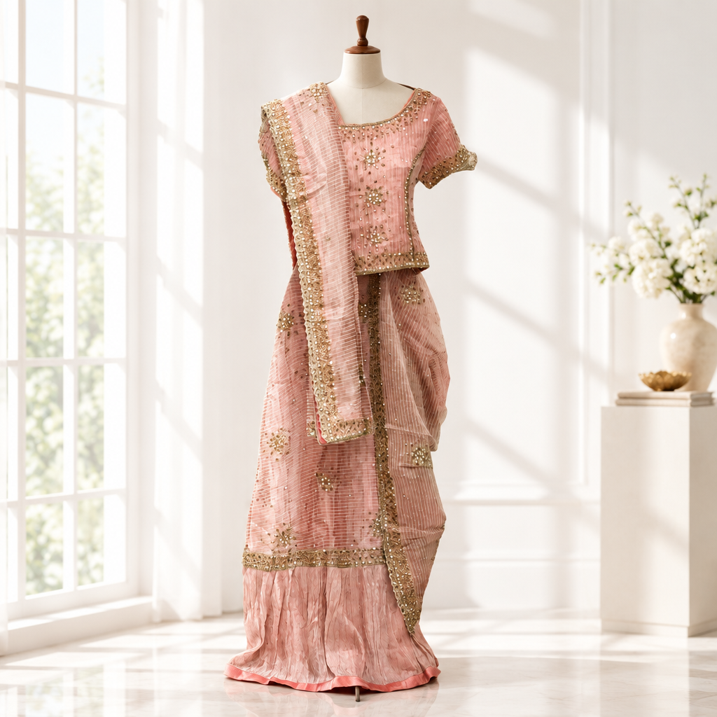 LEHENGA CHOLI SCARF, SIZE 36