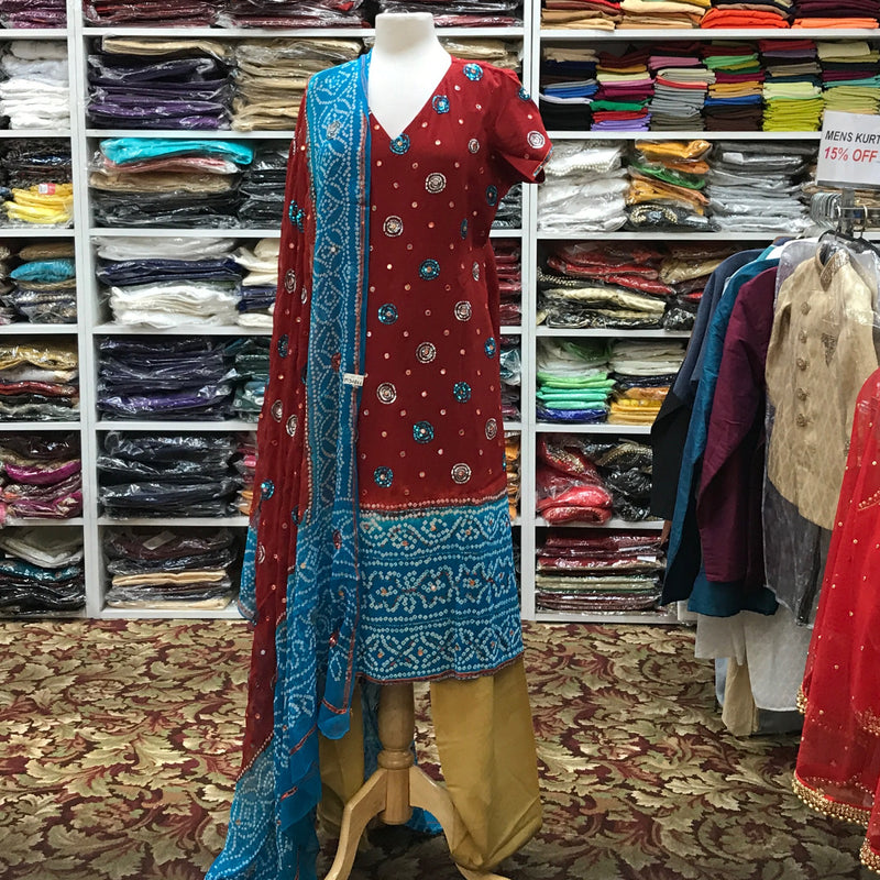 Kurta Shalwar Dupatta Size 48