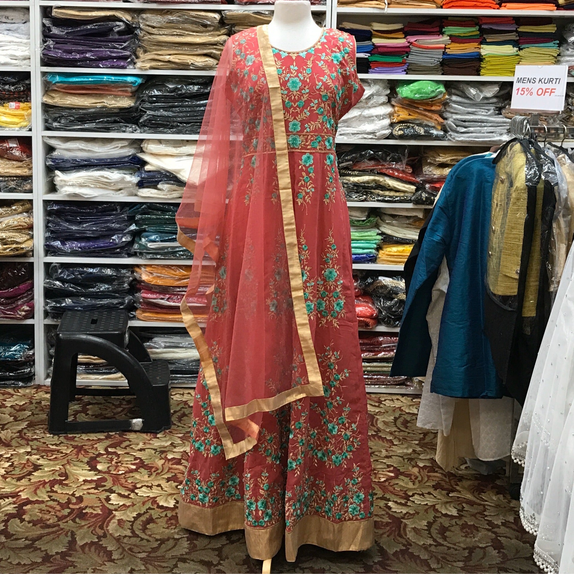 Anarkali Churidar Dupatta /gown Size 44