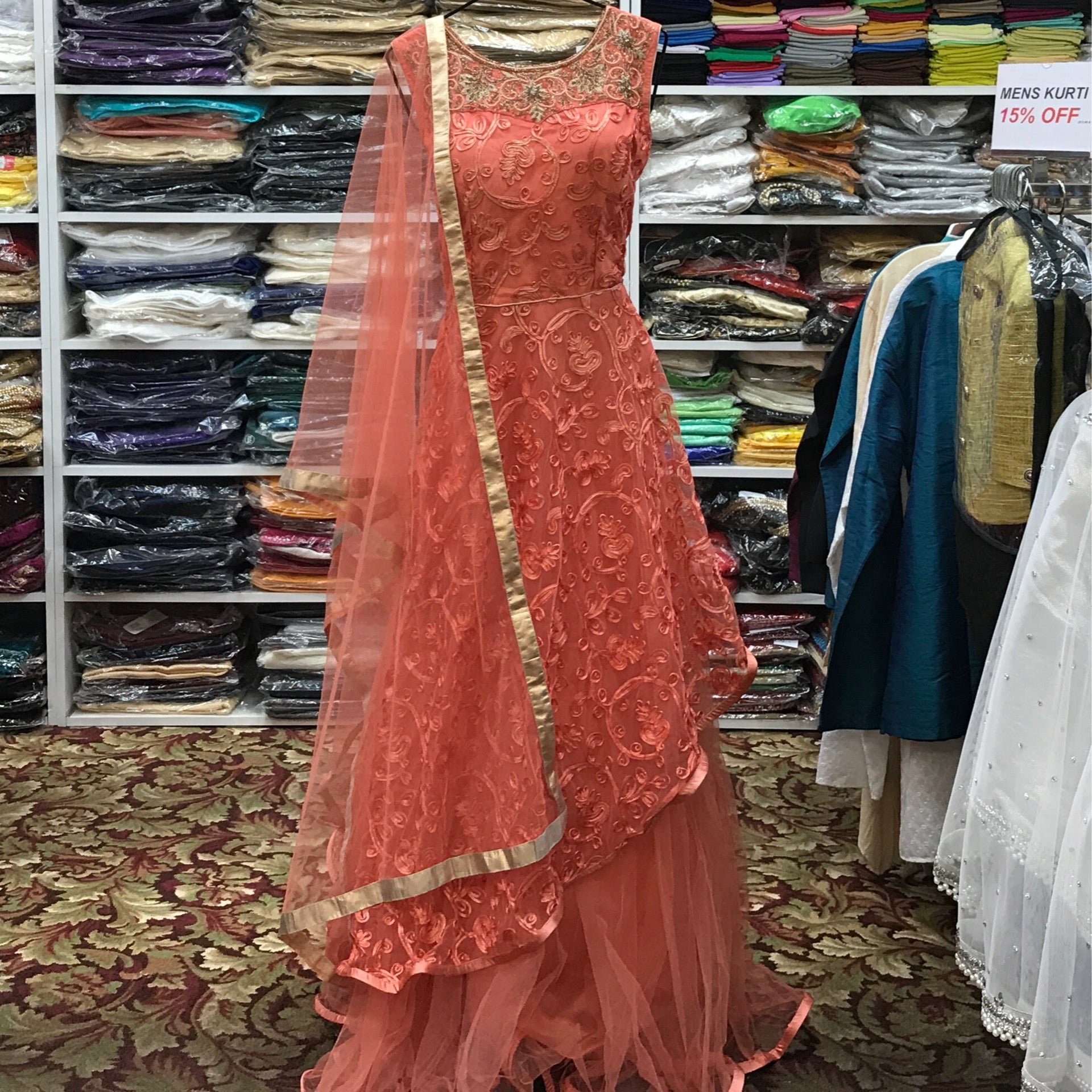Anarkali/gown With Dupatta Size 38