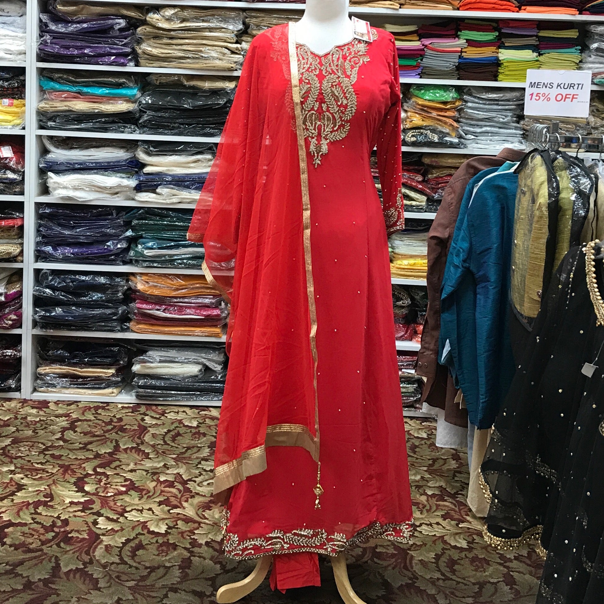 Anarkali Churidar Dupatta Size 46