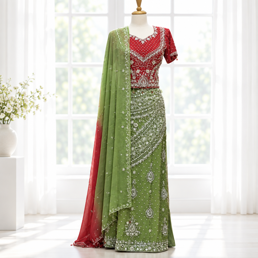 LEHENGA CHOLI SCARF, SIZE 38