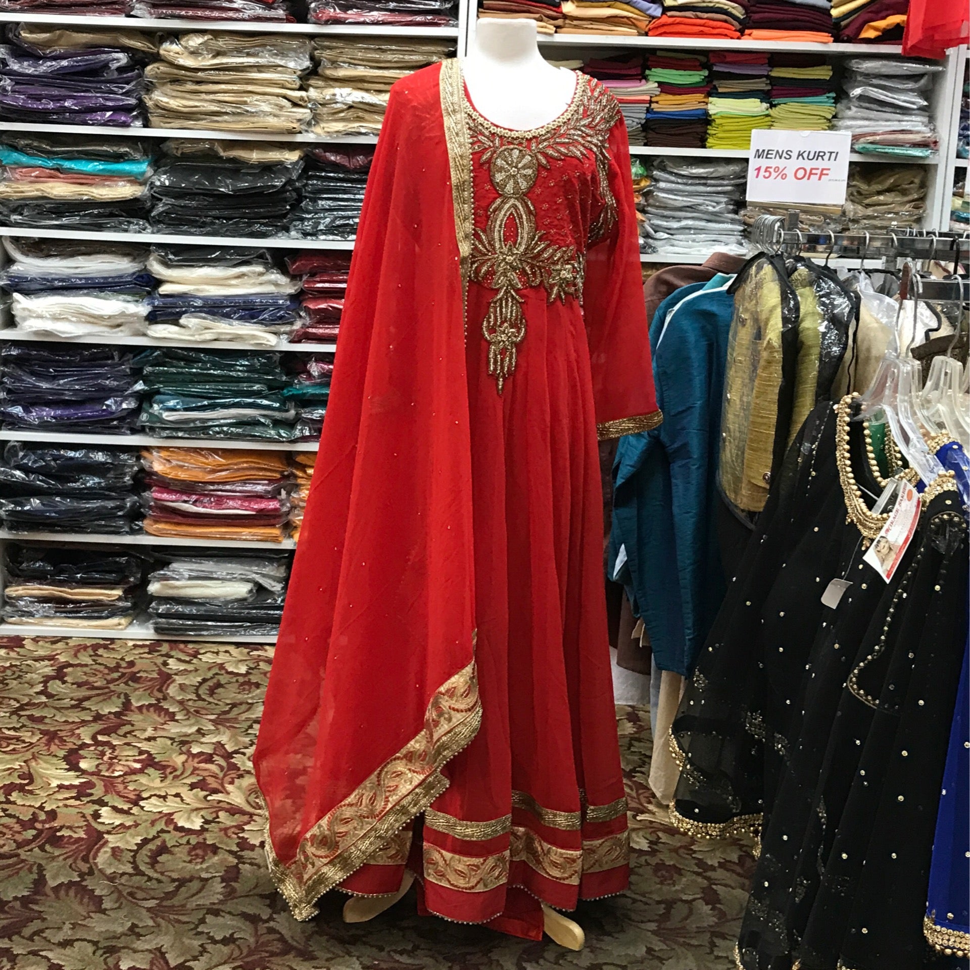 Anarkali Churidar Dupatta Size 52