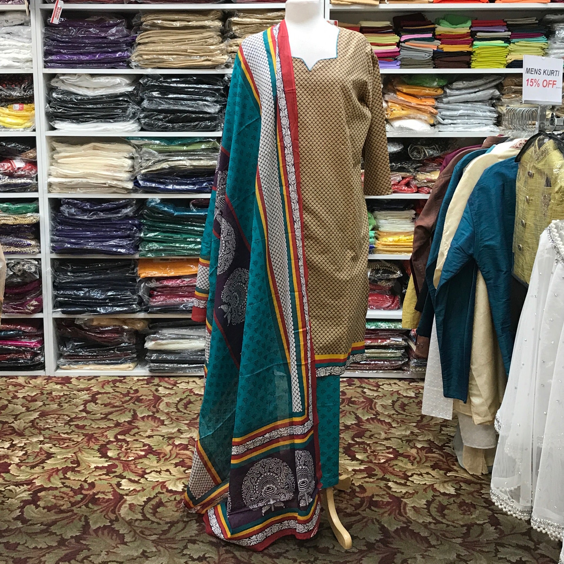 Kurta Shalwar Dupatta Size 48