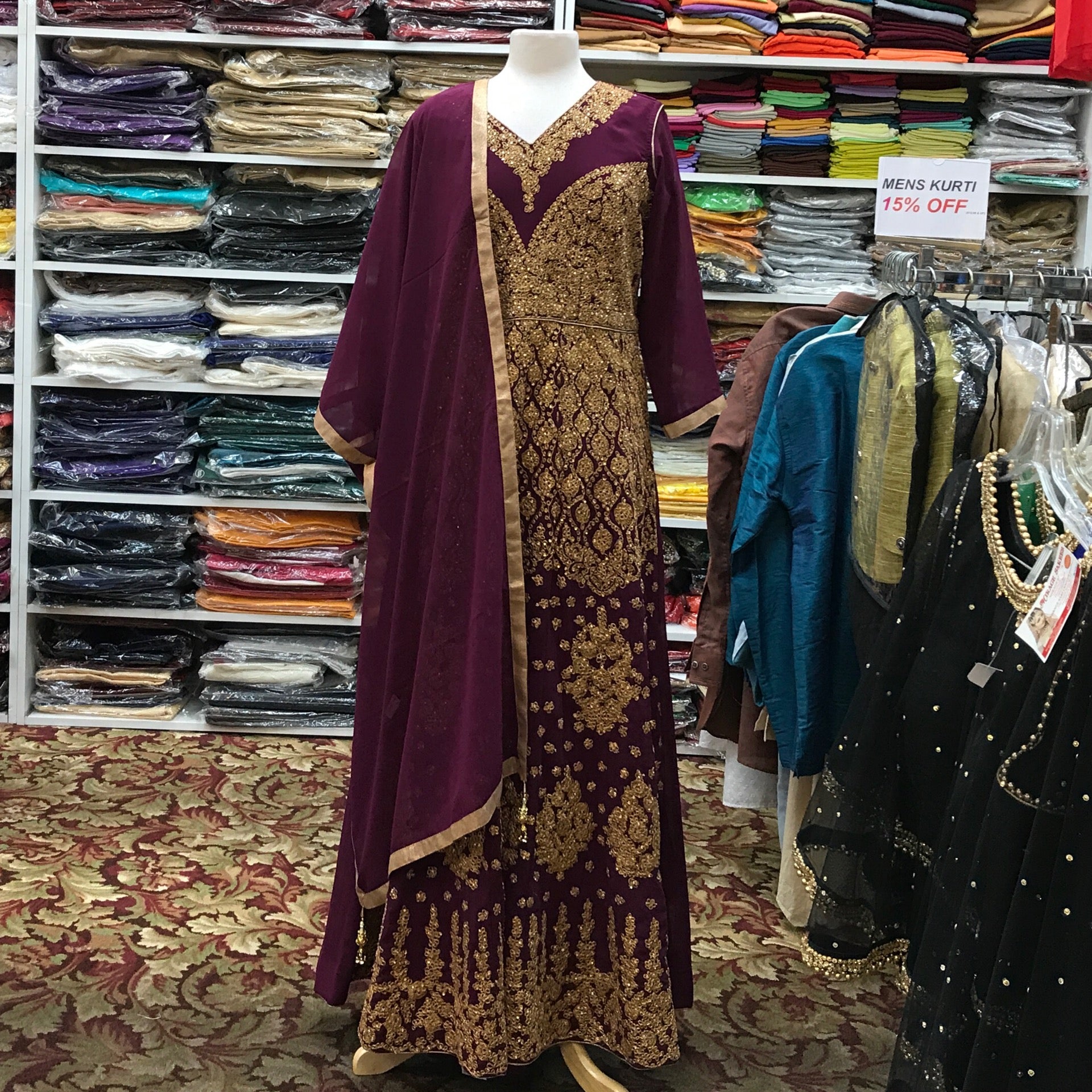 Anarkali Churidar Dupatta Size 48