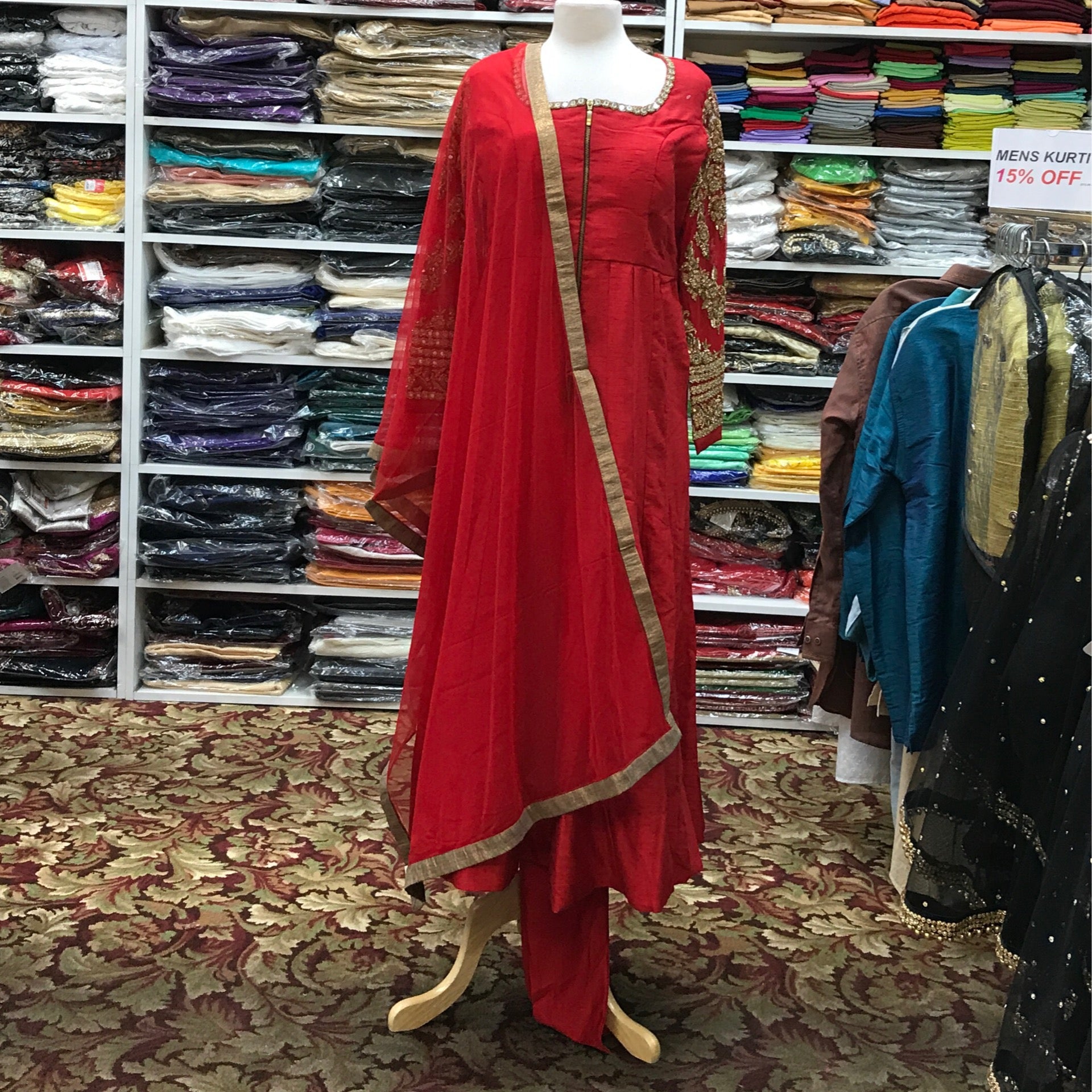 Anarkali Churidar Dupatta Size 46