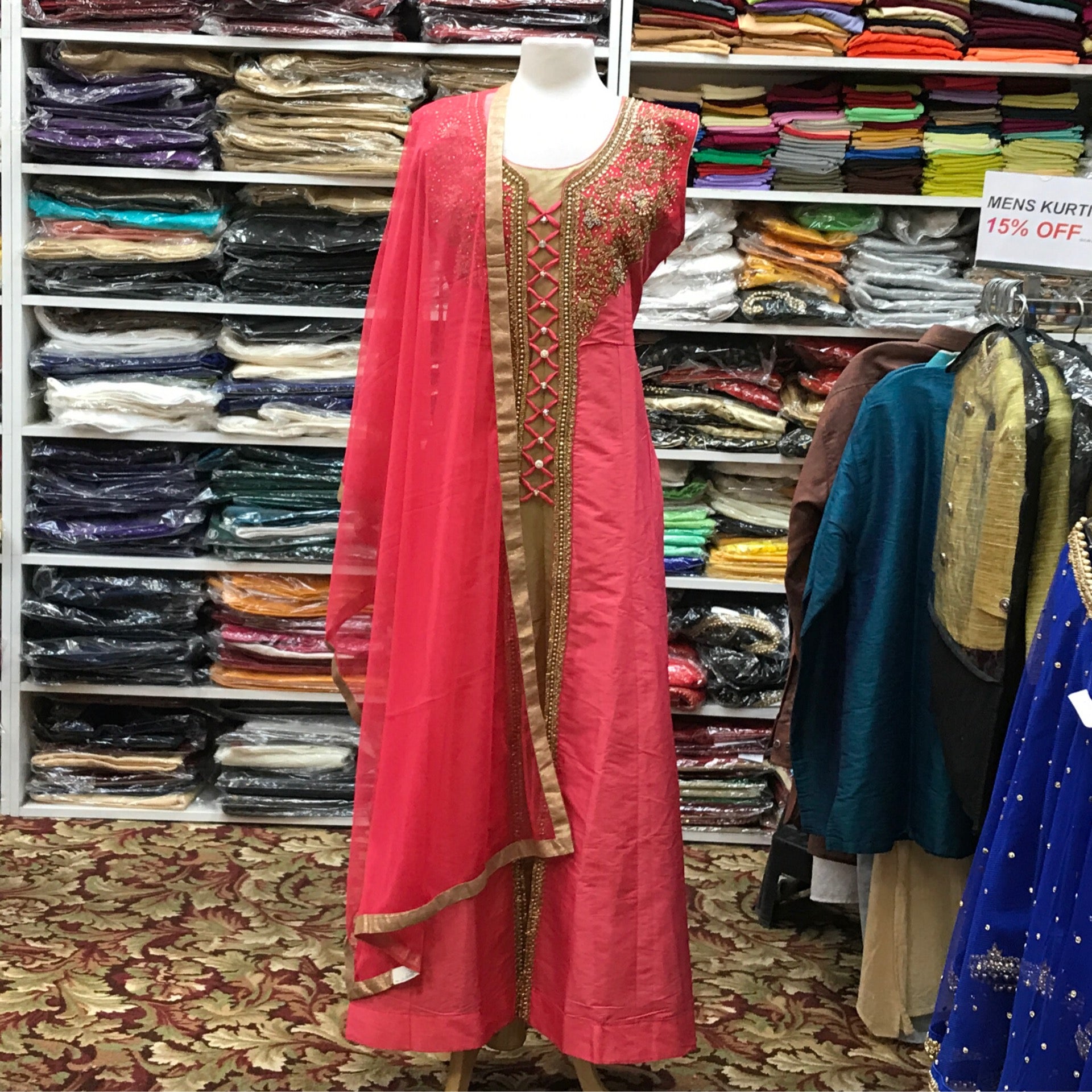Anarkali Churidar Dupatta Size 48
