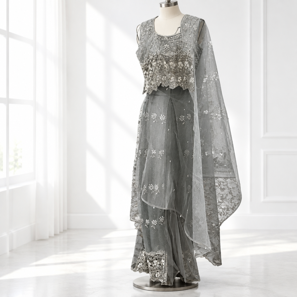 Lehenga + Choli +Scarf Size 38