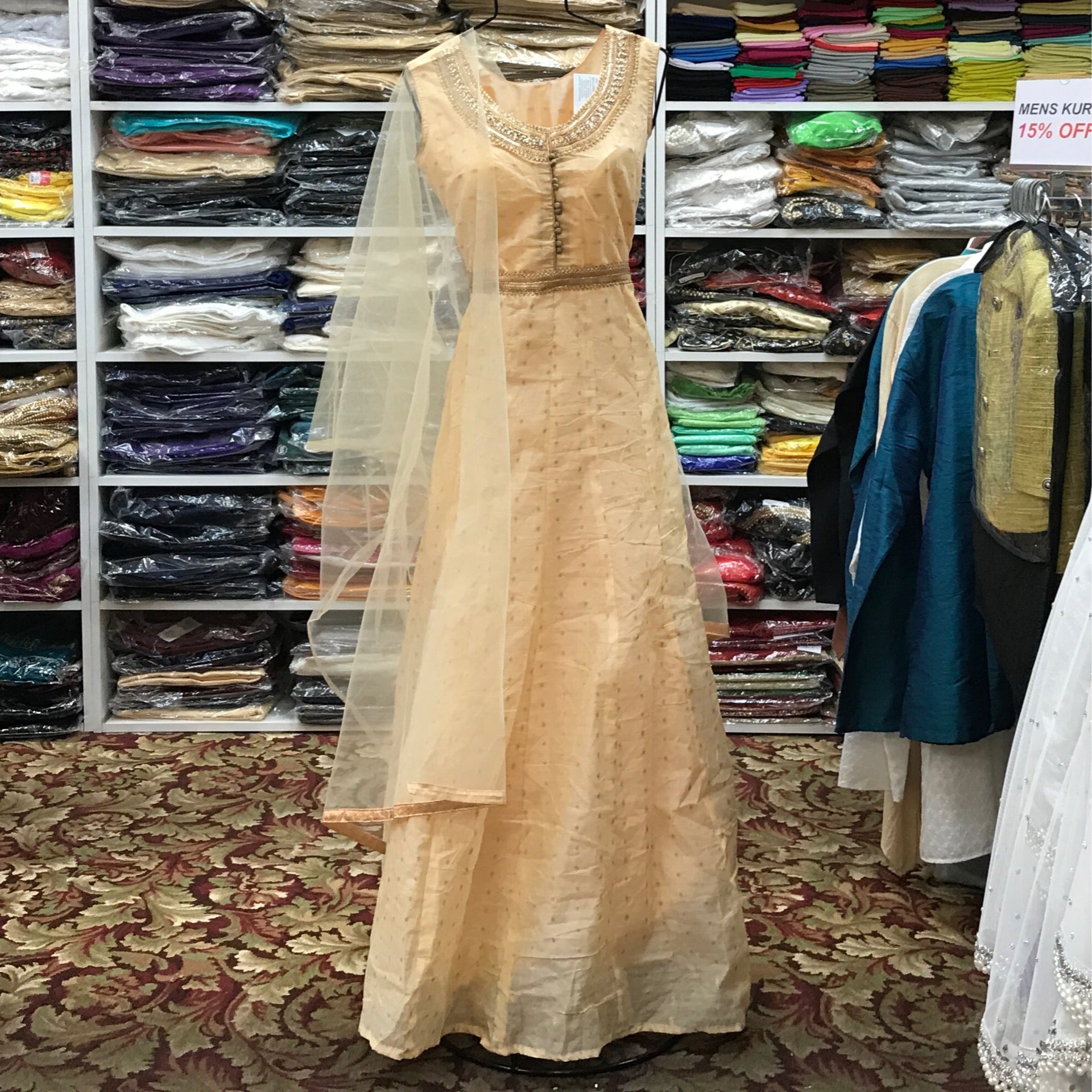 Anarkali Churidar Dupatta/gown Size 40