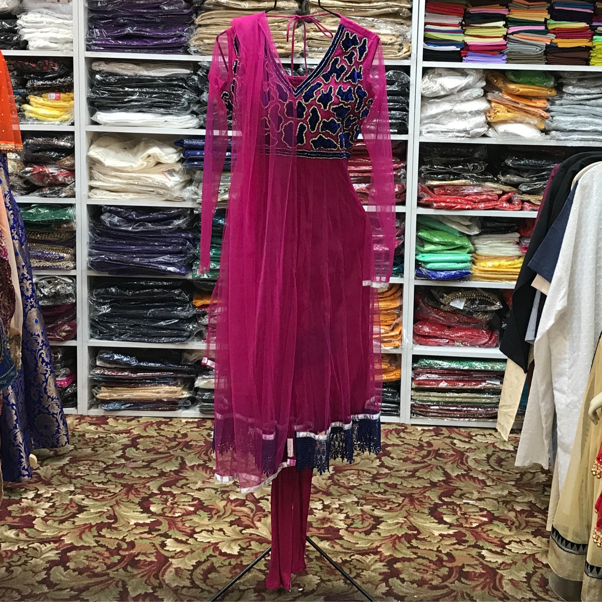 Anarkali Churidar Dupatta Size 38