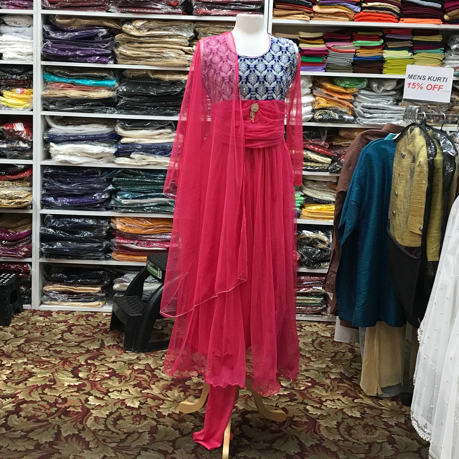 Anarkali Churidar Dupatta Size 42