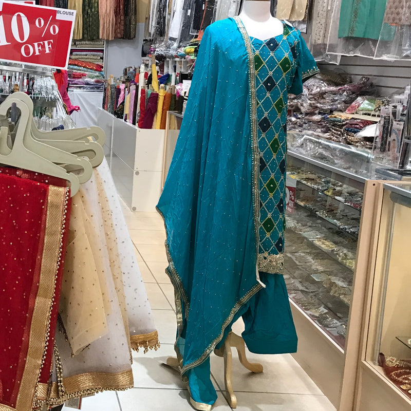 KURTA TROUSER SCARF, 1 SET, SIZE 54