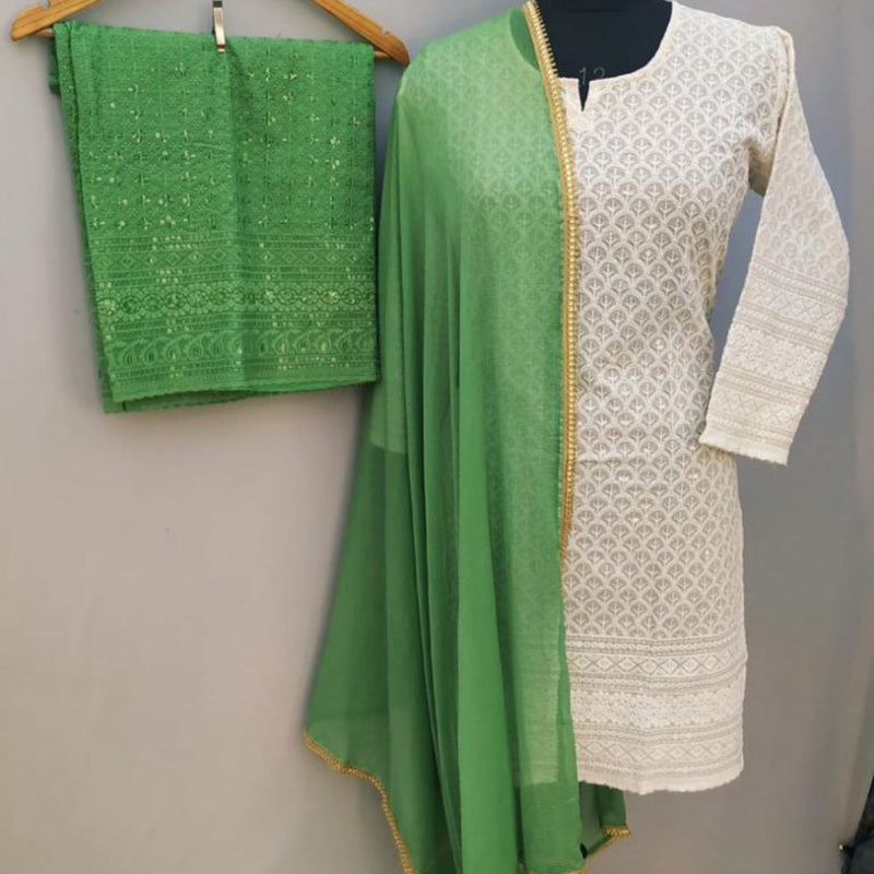 KURTA TROUSER SCARF, SIZE 44