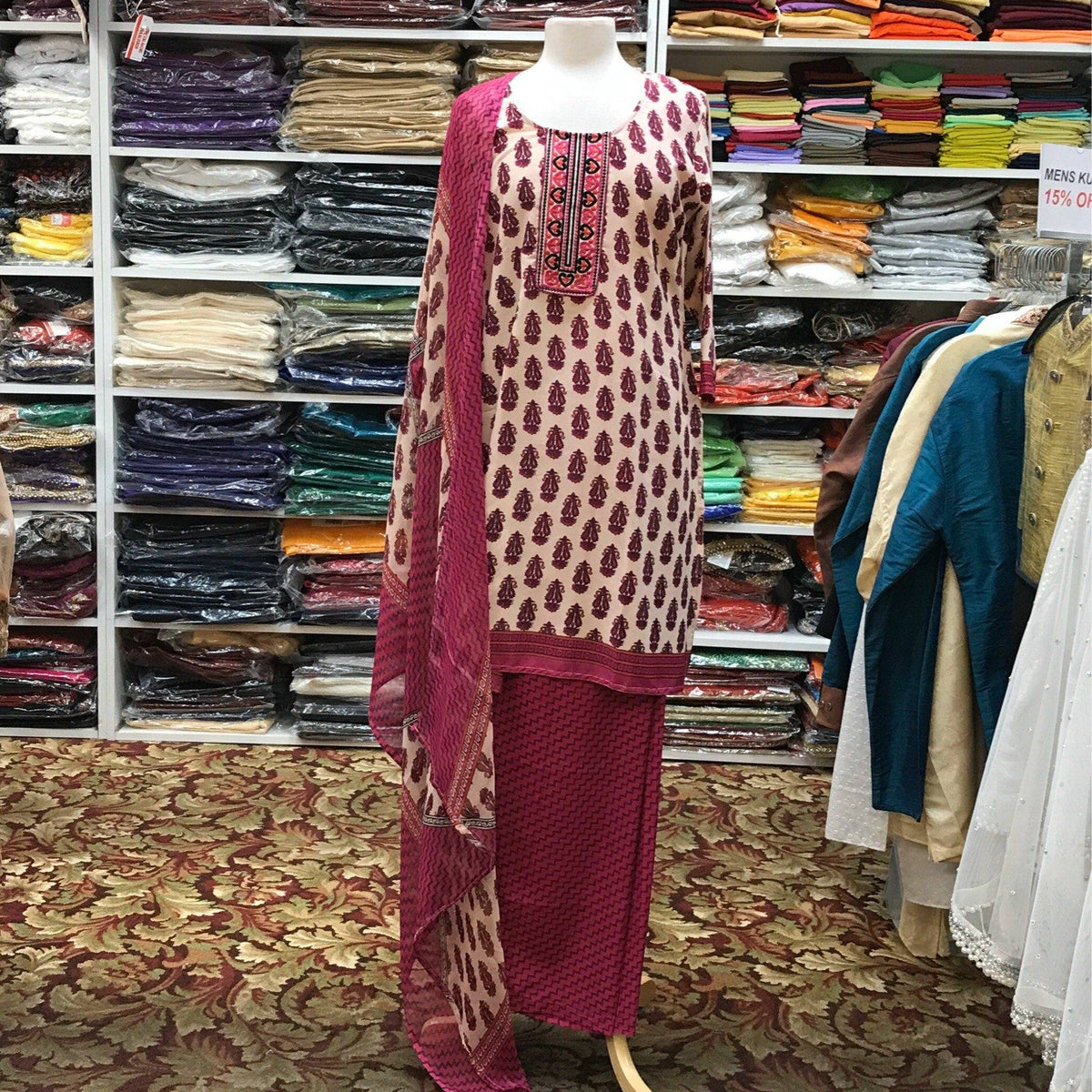 Kurta Shalwar Dupatta Size 44 - Mirage Sarees