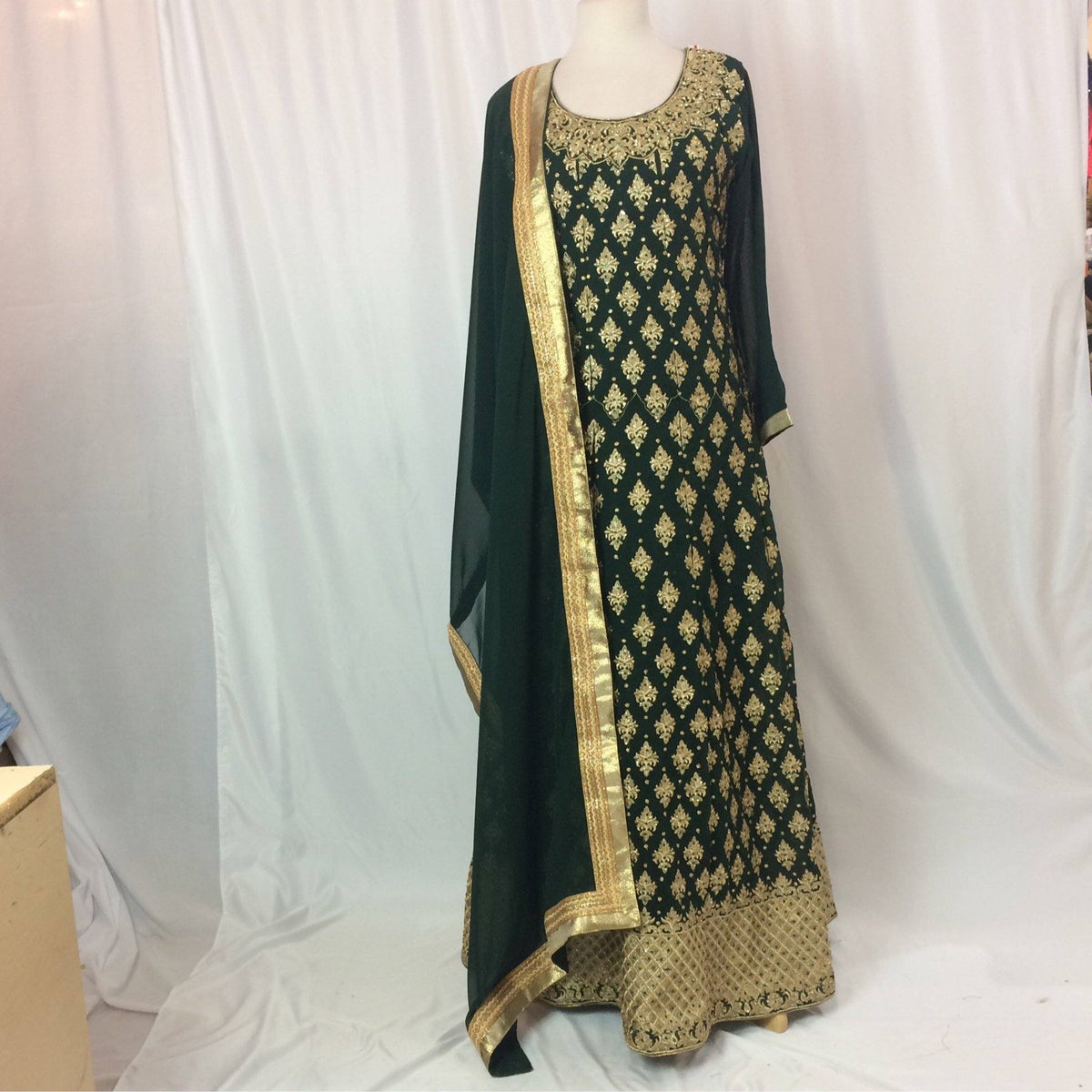 Anarkali Gown Churidar Size 40 - Mirage Sarees