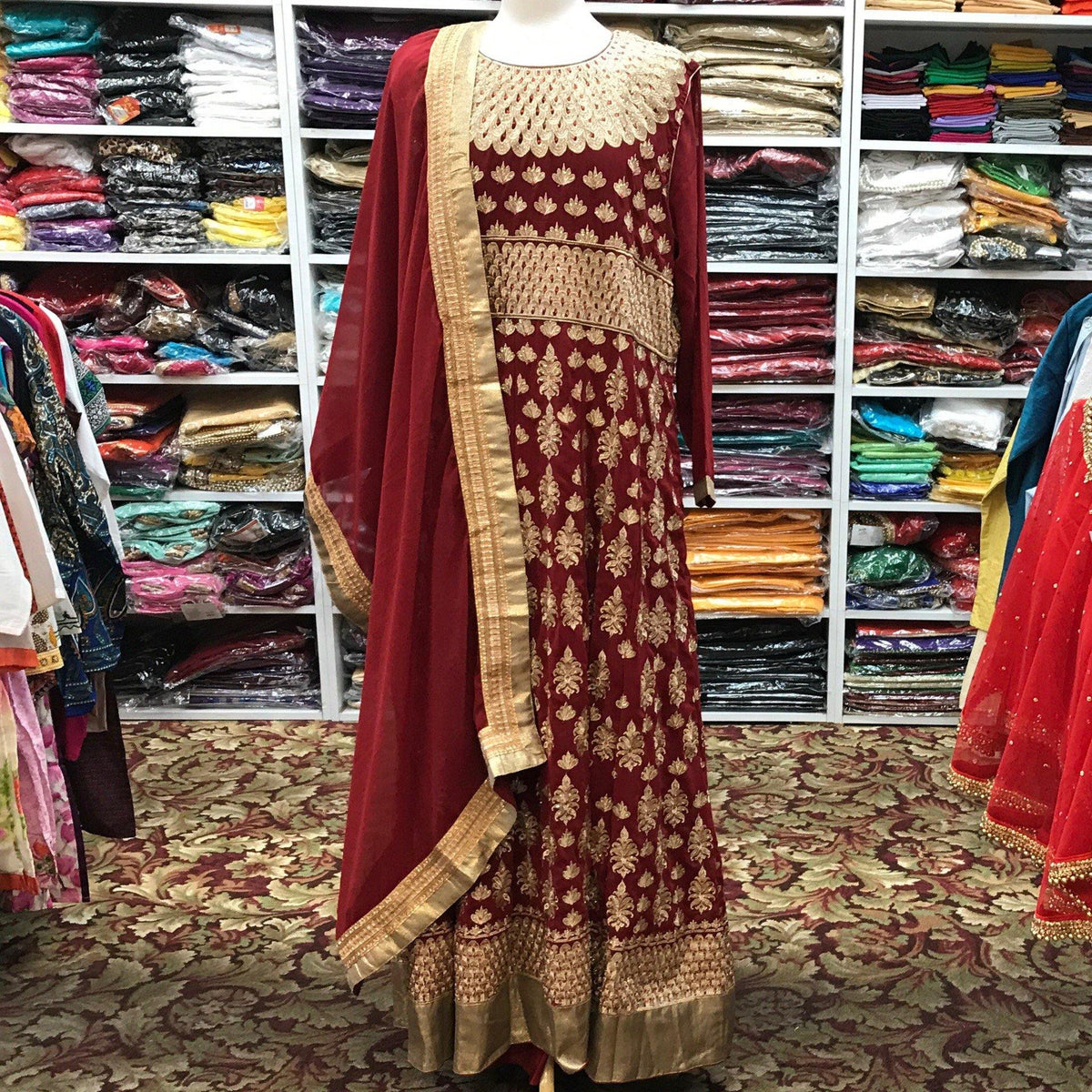 Anarkali Churidar Dupatta Size 52 - Mirage Sari Center