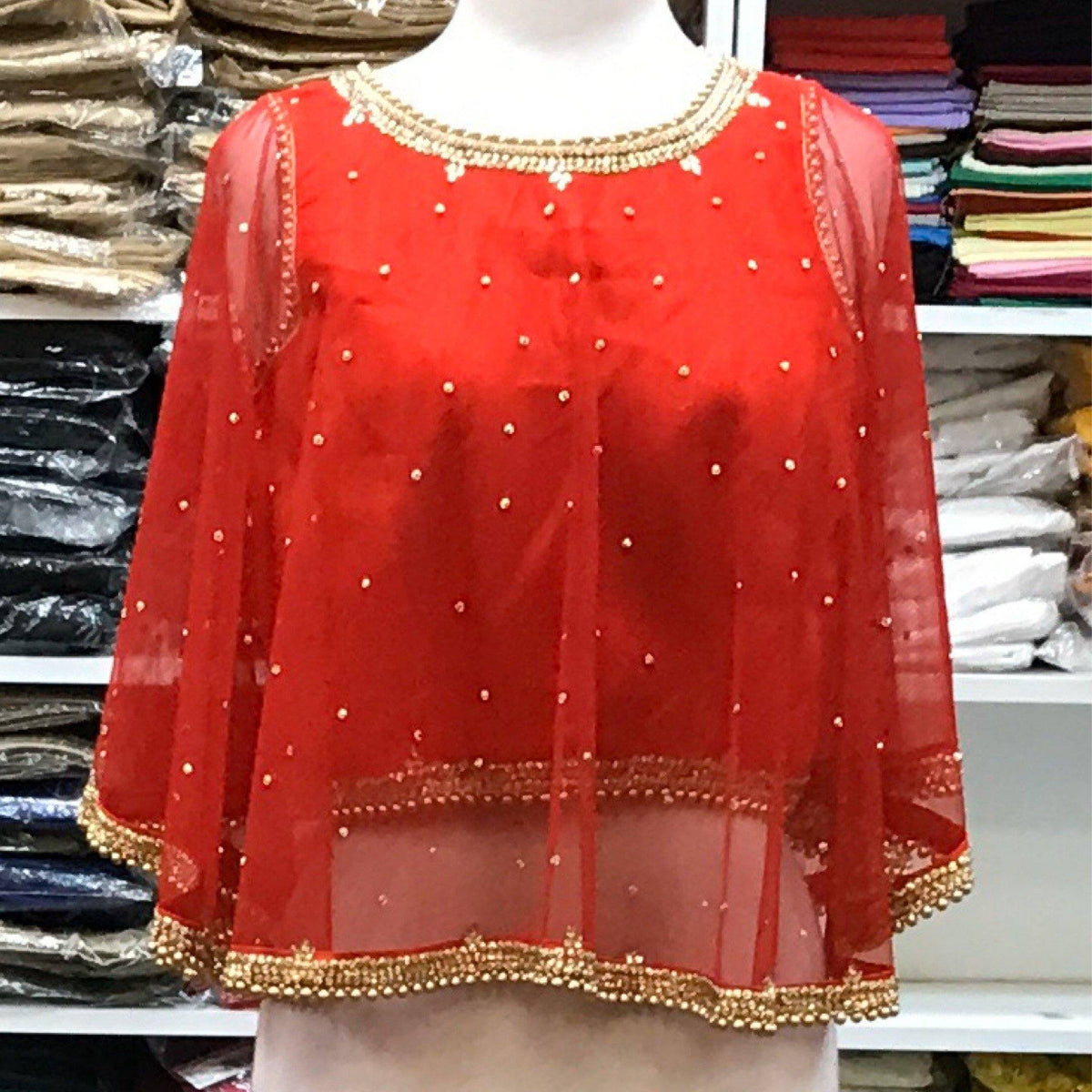 poncho Blouse Size 38 - Mirage Sarees