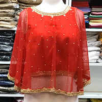 poncho Blouse Size 38 - Mirage Sarees