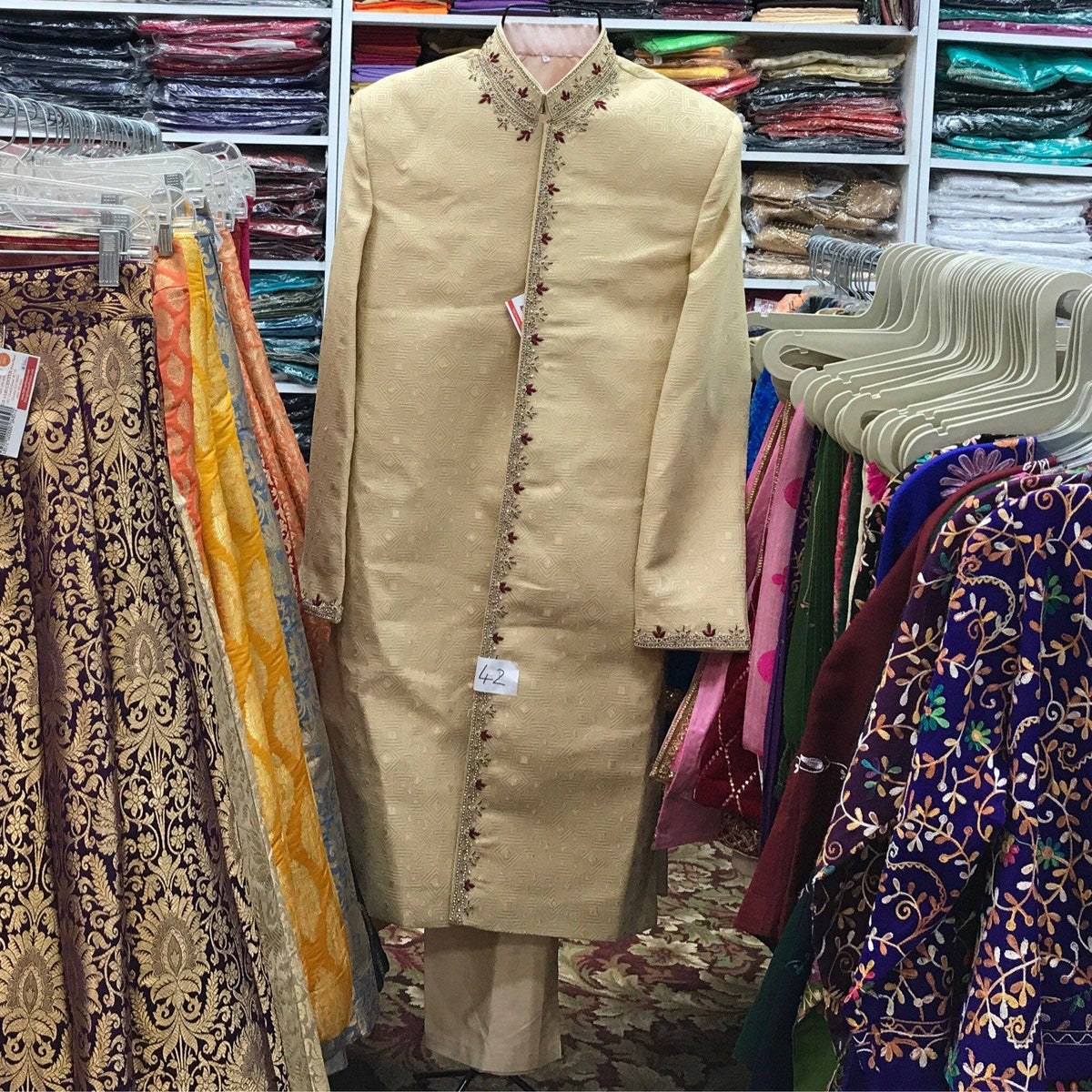 MANS SHERWANI PAJAMA SIZE 42 - Mirage Sarees