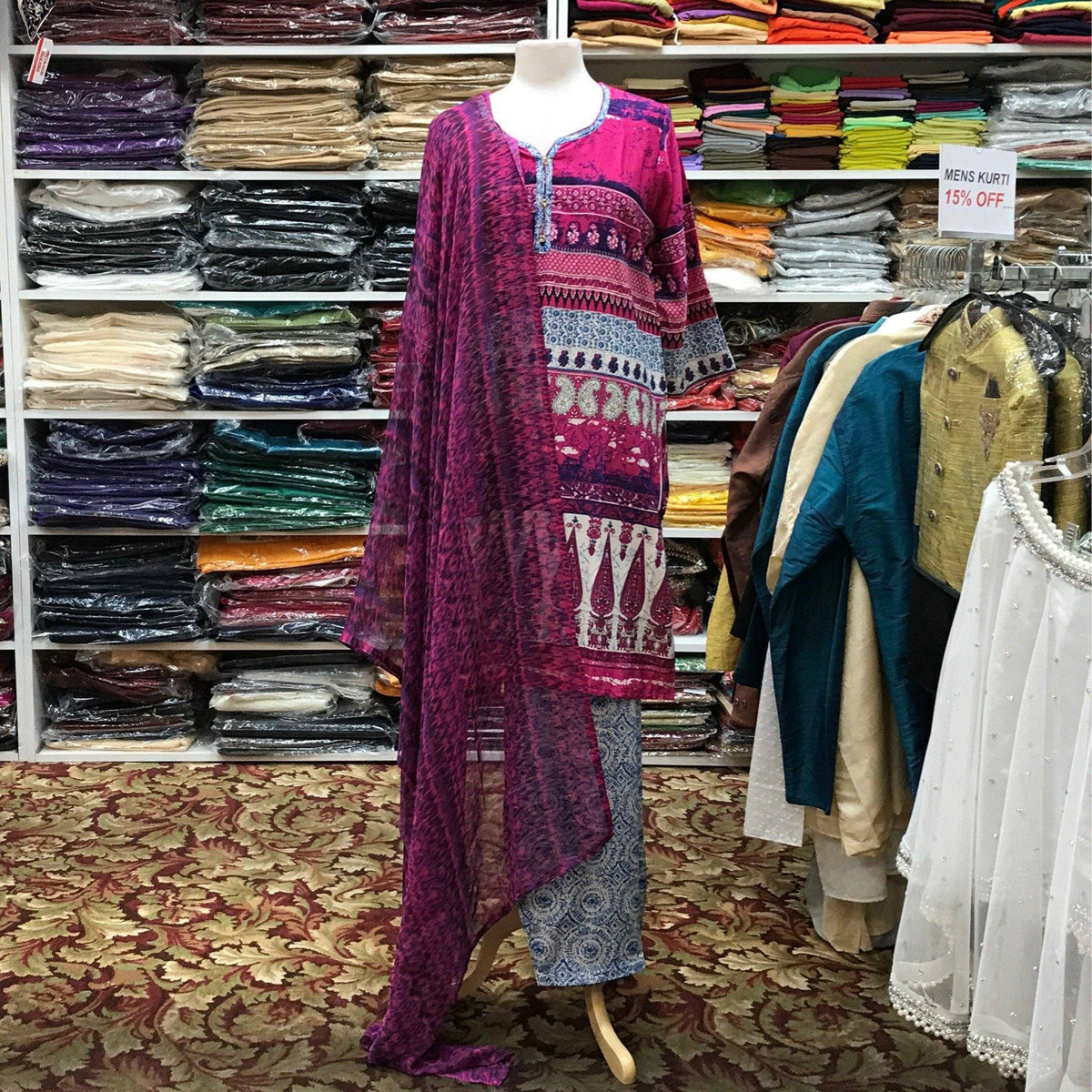 Kurta Shalwar Dupatta Size 46 - Mirage Sarees