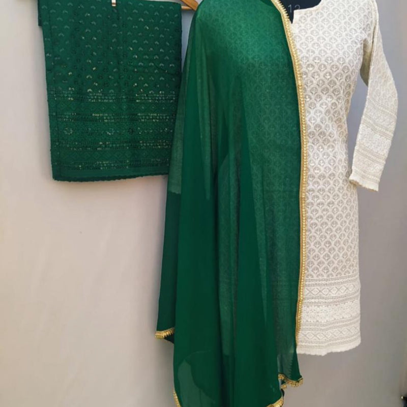 KURTA TROUSER SCARF, SIZE 46