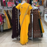 EMBROIDERY SAREE/READY BLOUSE