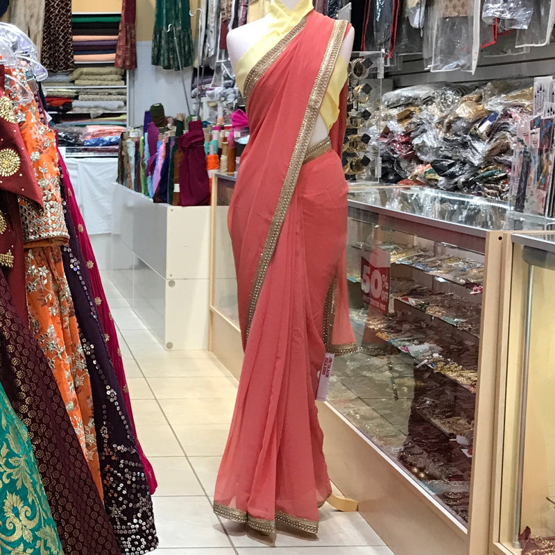 EMB SAREE WITH BLOUSE PCS