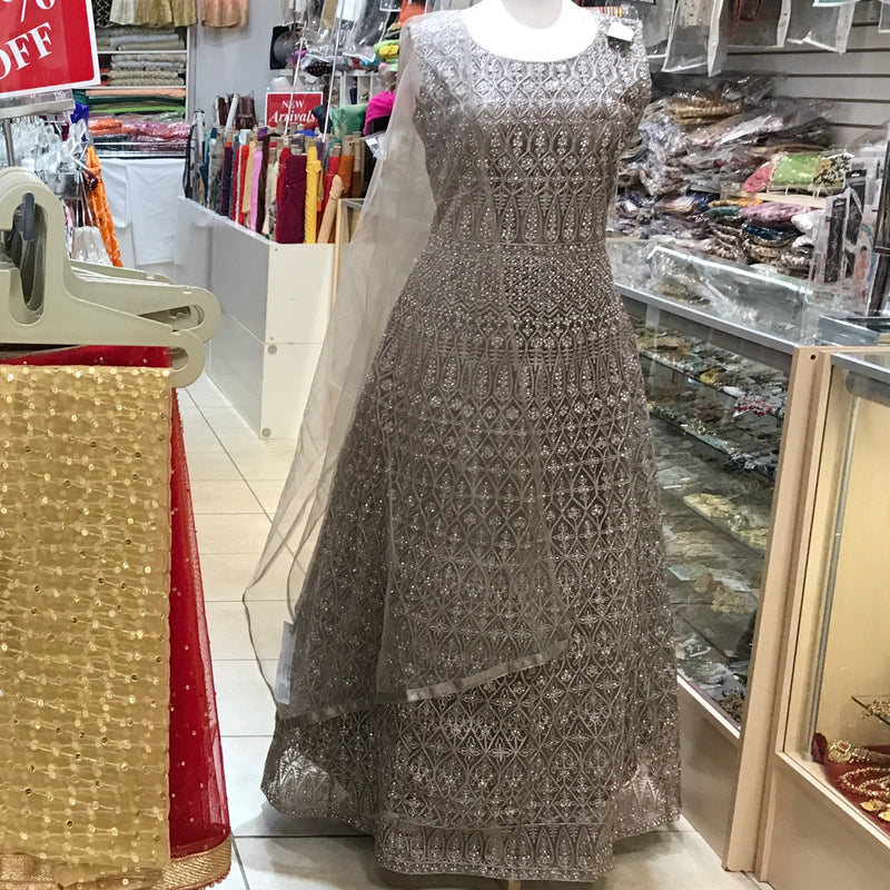 ANARKALI GOWN/ SCARF, SIZE 44