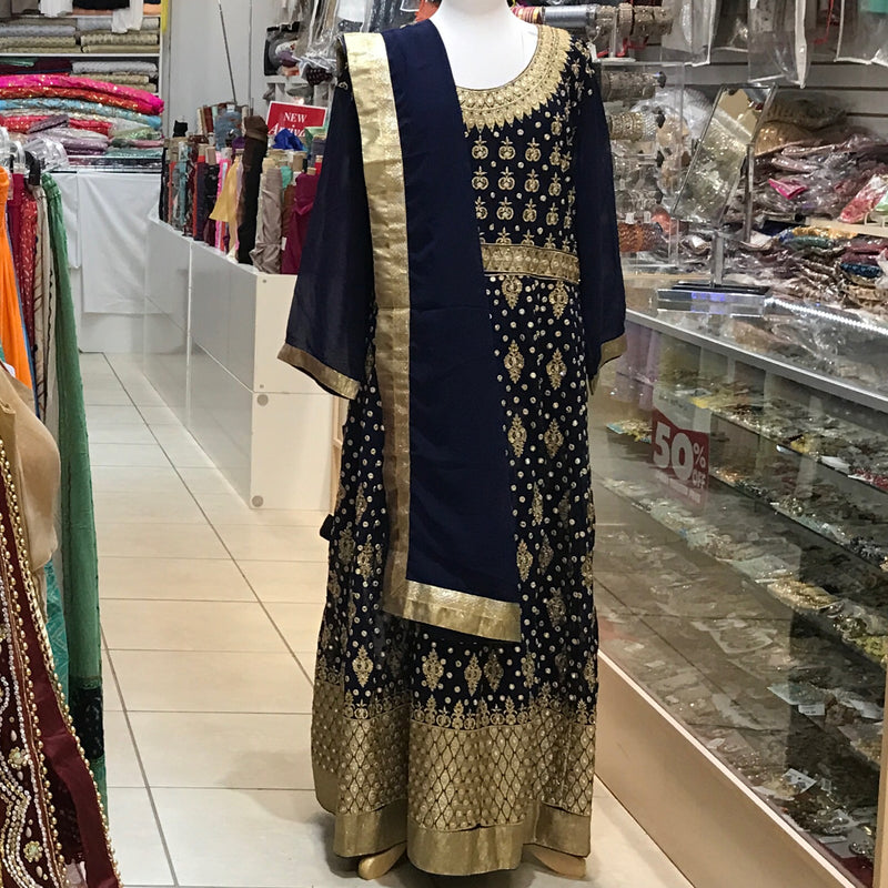 ANARKALI/GOWN PLUS SIZE 60 DARK NAVY BLUE