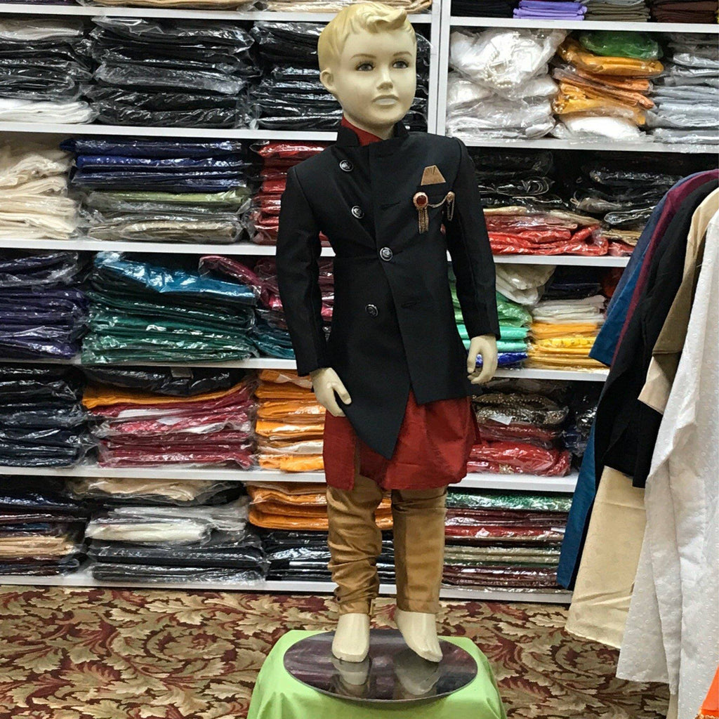 Boys Kurta With Sherwani Pajama Size 13 - Mirage Sarees
