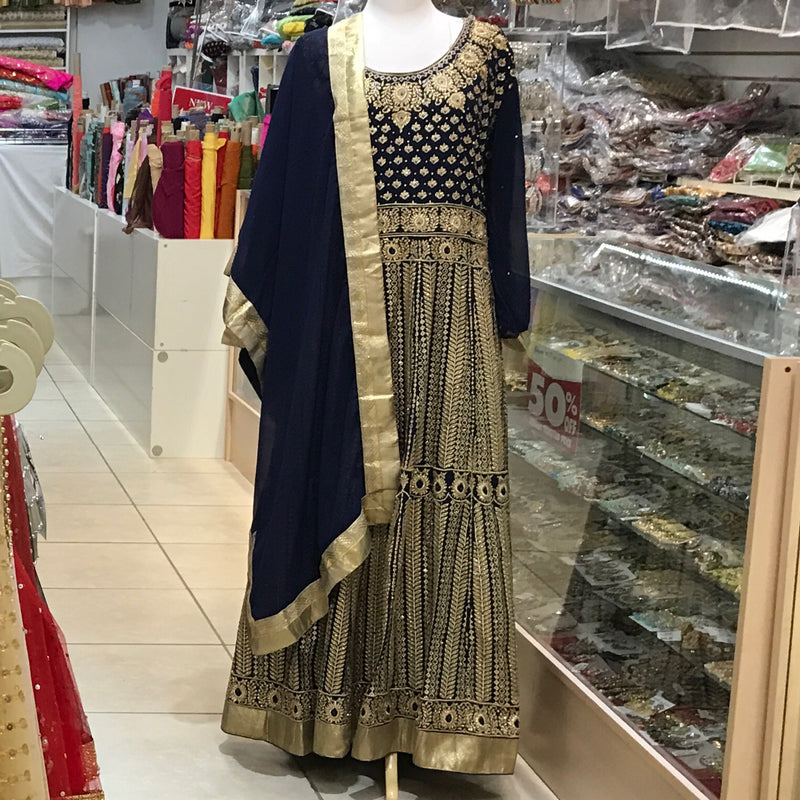 ANARKALI/GOWN SIZE 62 DARK NAVY BLUE