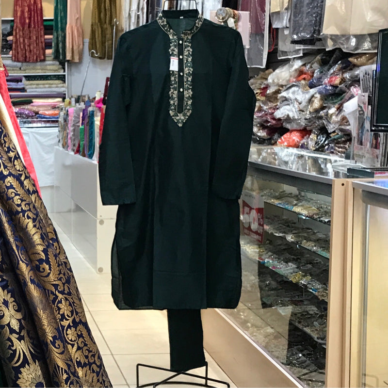 KURTA TROUSER, SIZE 38, DARK GREEN