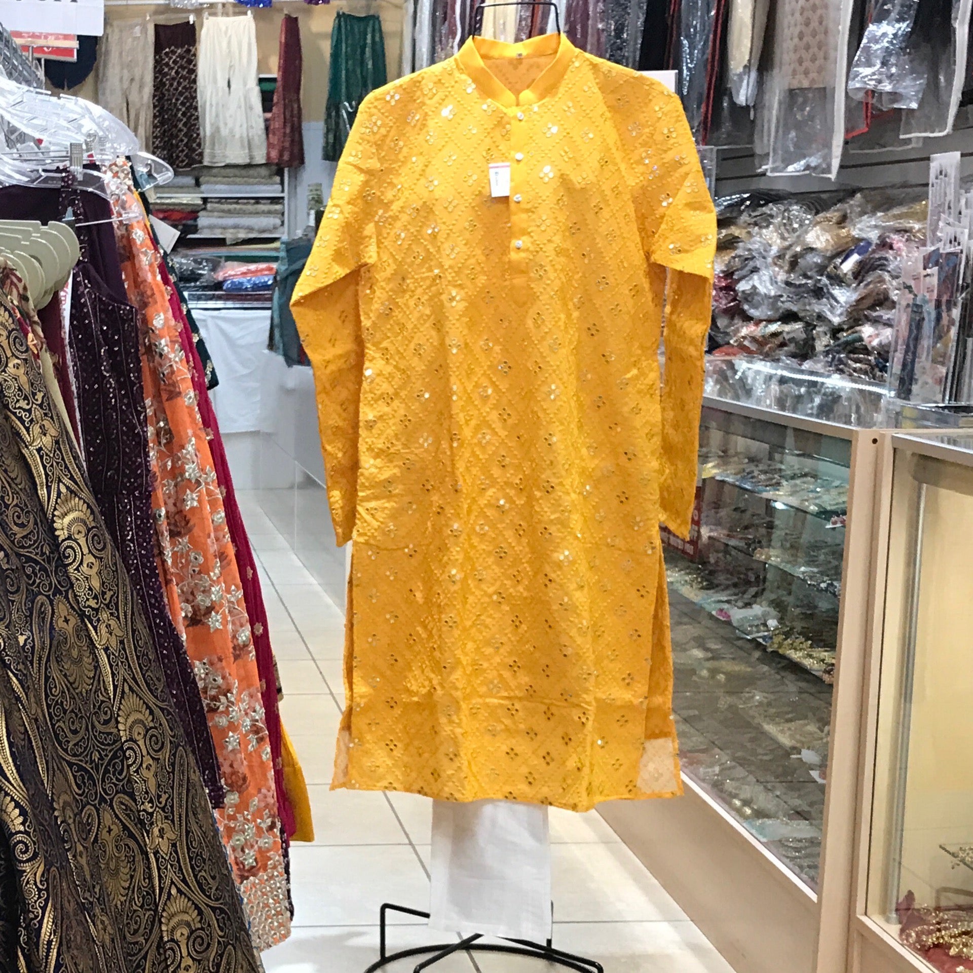 KURTA TROUSER, MEN’S, SIZE 46, COLOR YELLOW
