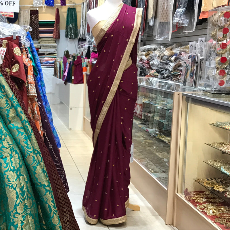 EMB SAREE WITH BLOUSE PCS