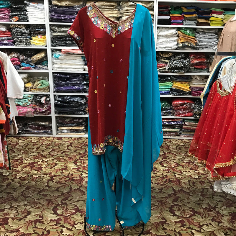 Kurta Shalwar Dupatta Size 44