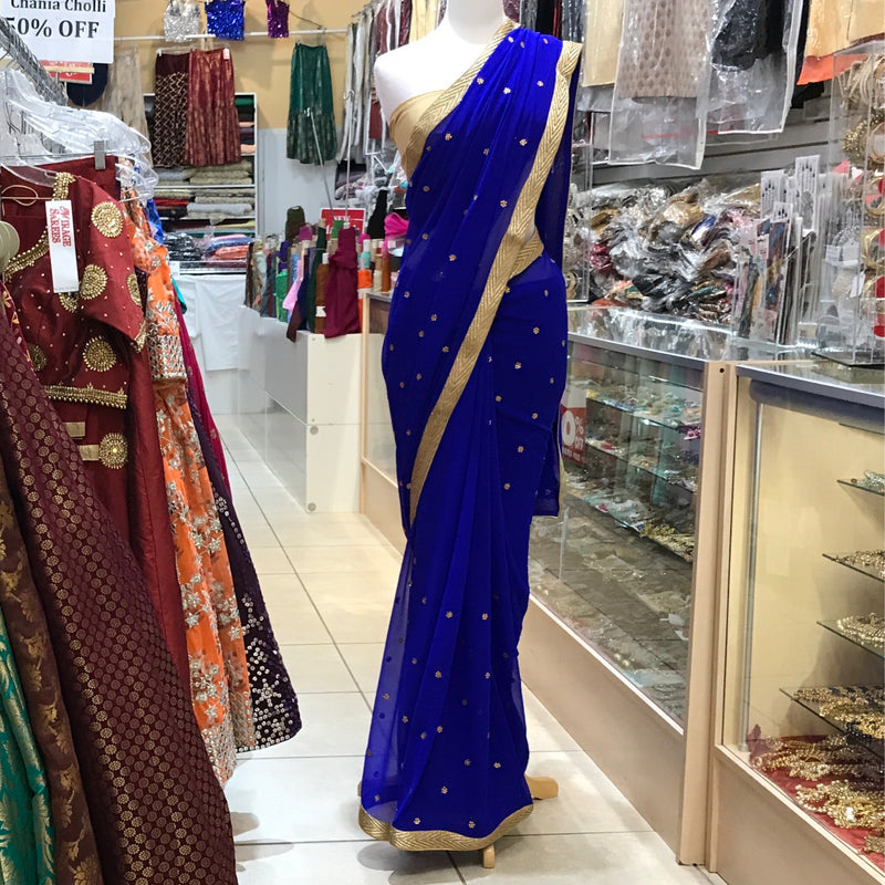 EMB SAREE WITH BLOUSE PCS