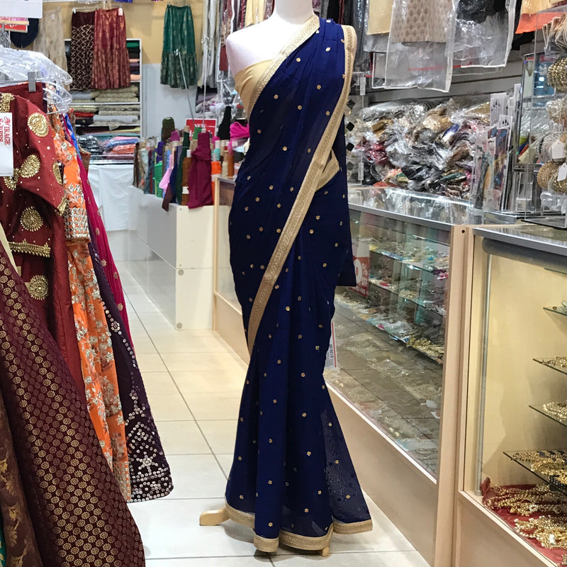 EMB SAREE WITH BLOUSE PCS
