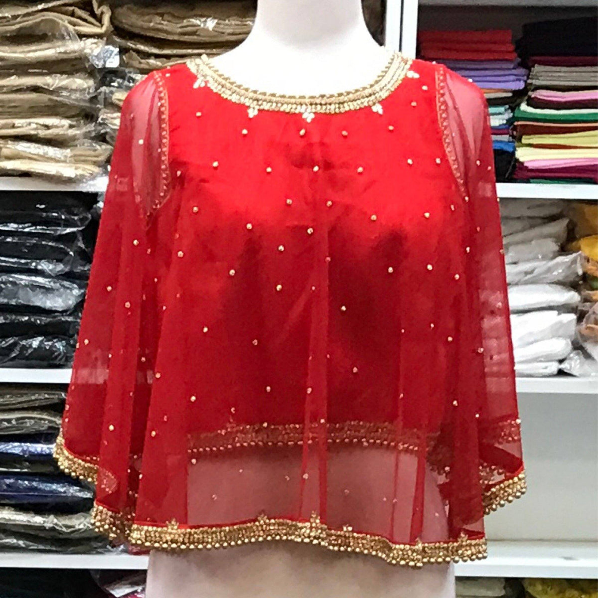 Poncho Blouse Size 42 - Mirage Sarees