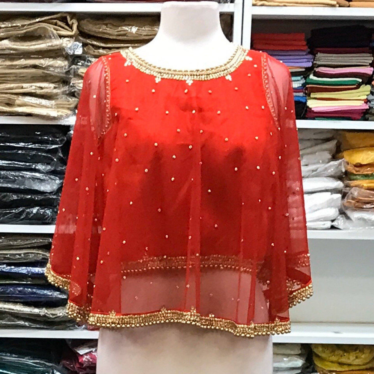 Poncho Blouse Size 46 - Mirage Sarees