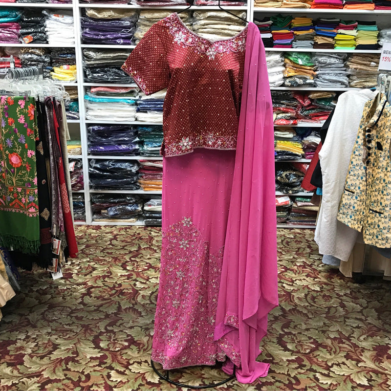 Lehenga Choli Dupatta Size 48