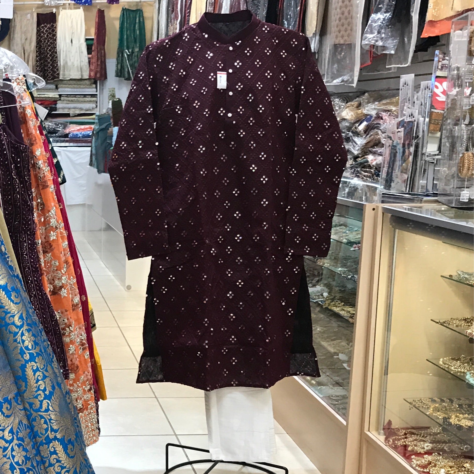 KURTA TROUSER, MEN’S, SIZE 44, COLOR DARK MAROON