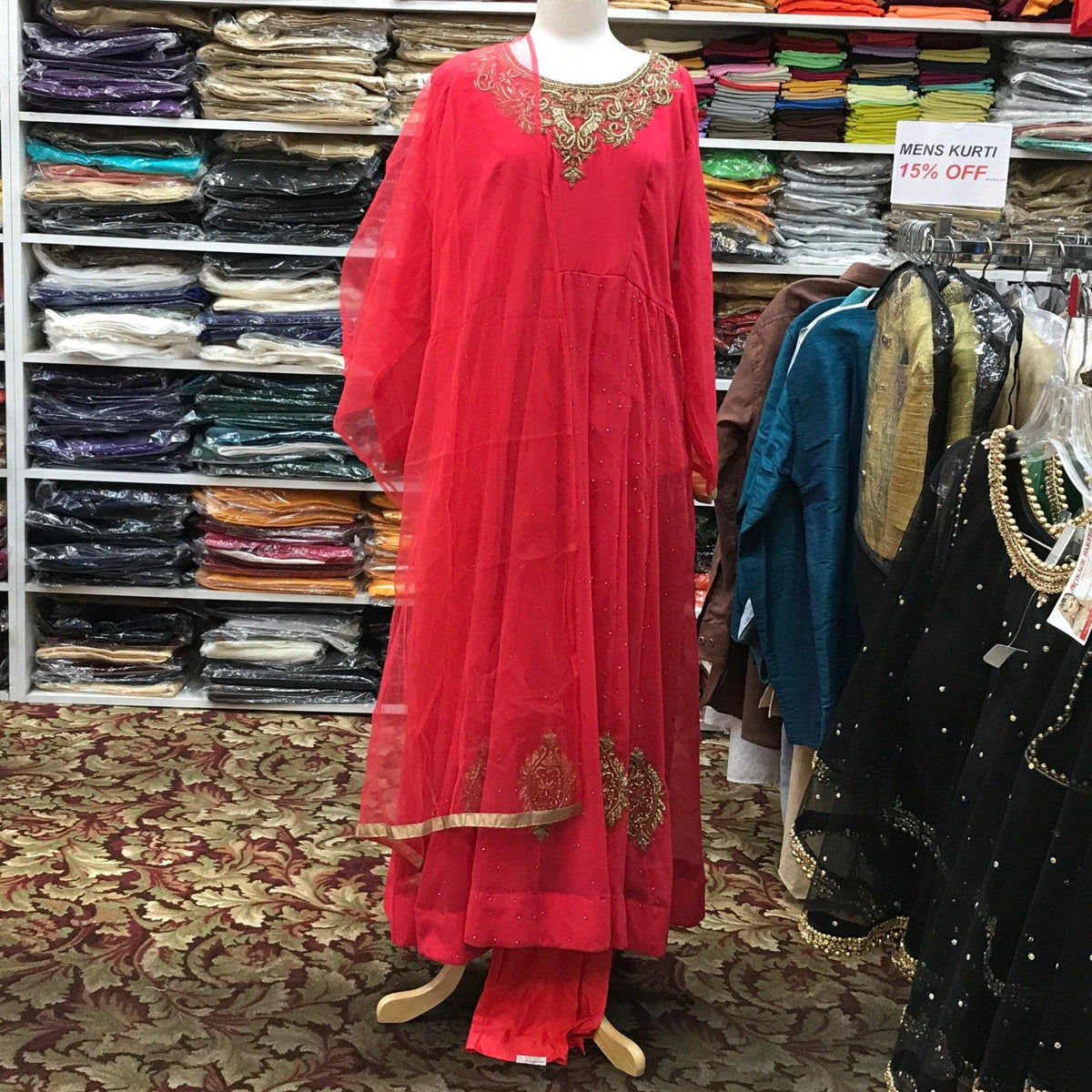 Anarkali Churidar Dupatta Size 54 - Mirage Sari Center