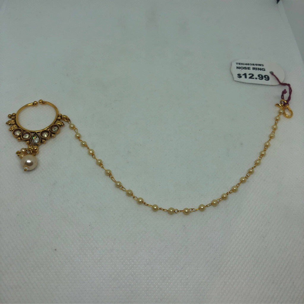 Nose ring with chain - Mirage Sarees