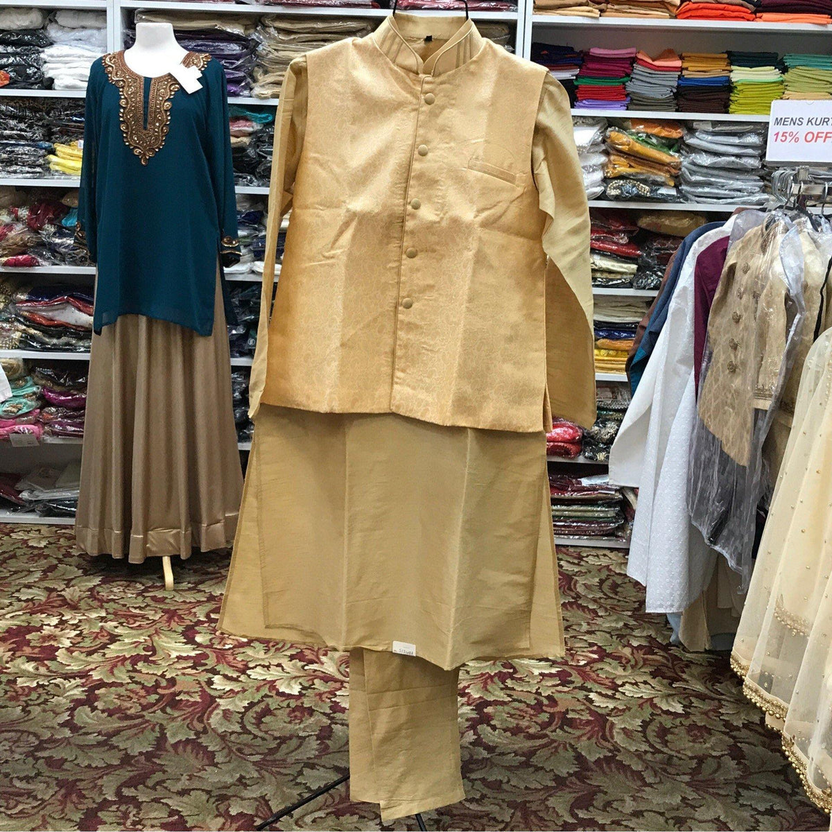 Kurta pajama with vest coat size 42 - Mirage Sari Center