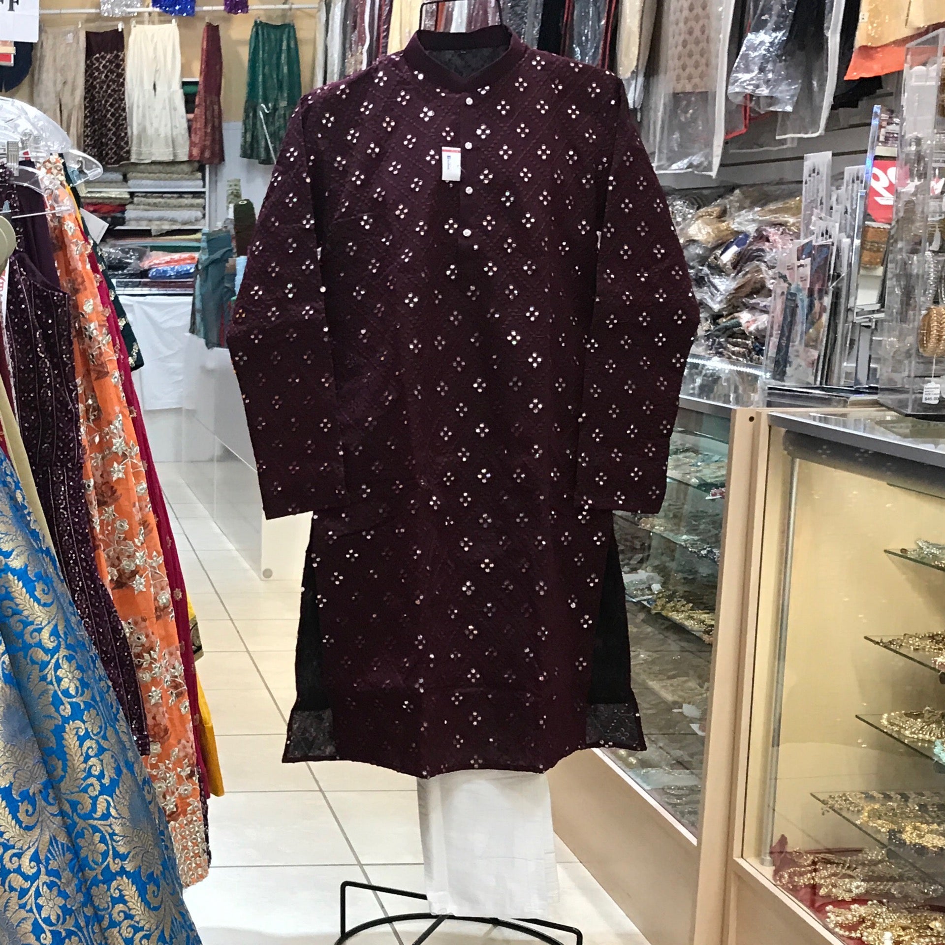KURTA TROUSER, MEN’S, SIZE 42, COLOR DARK MAROON