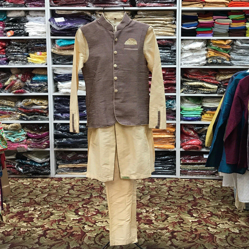 Kurta Pajama With Vest Coat Size 36 - Mirage Sari Center