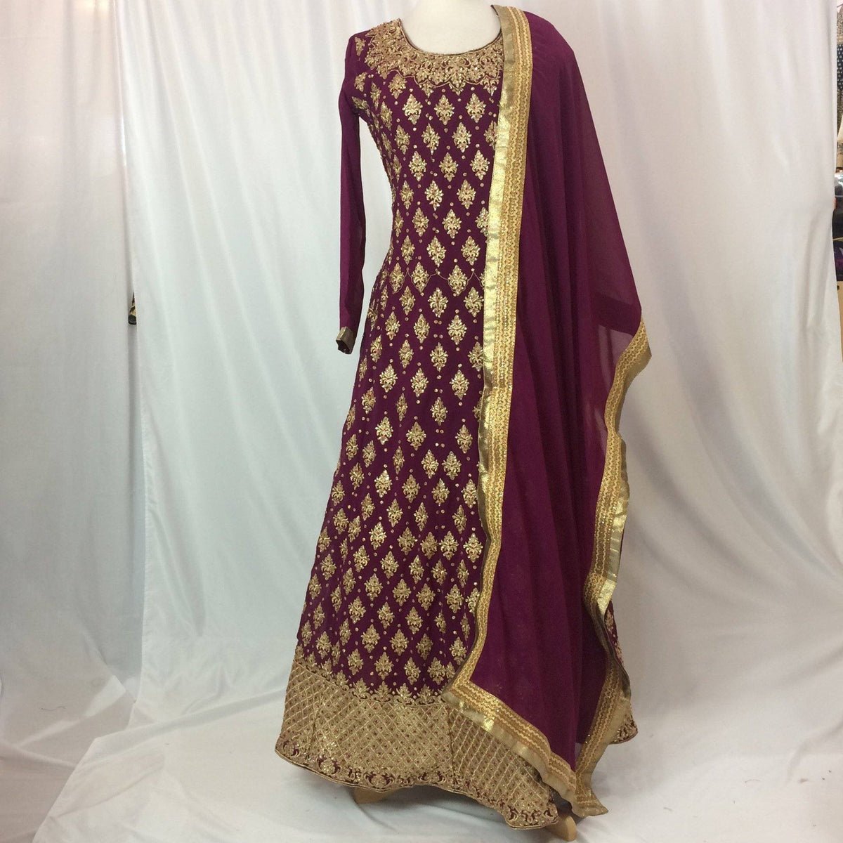 Anarkali Gown Churidar Size 38 - Mirage Sarees