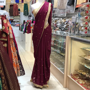 EMB SAREE WITH BLOUSE PCS