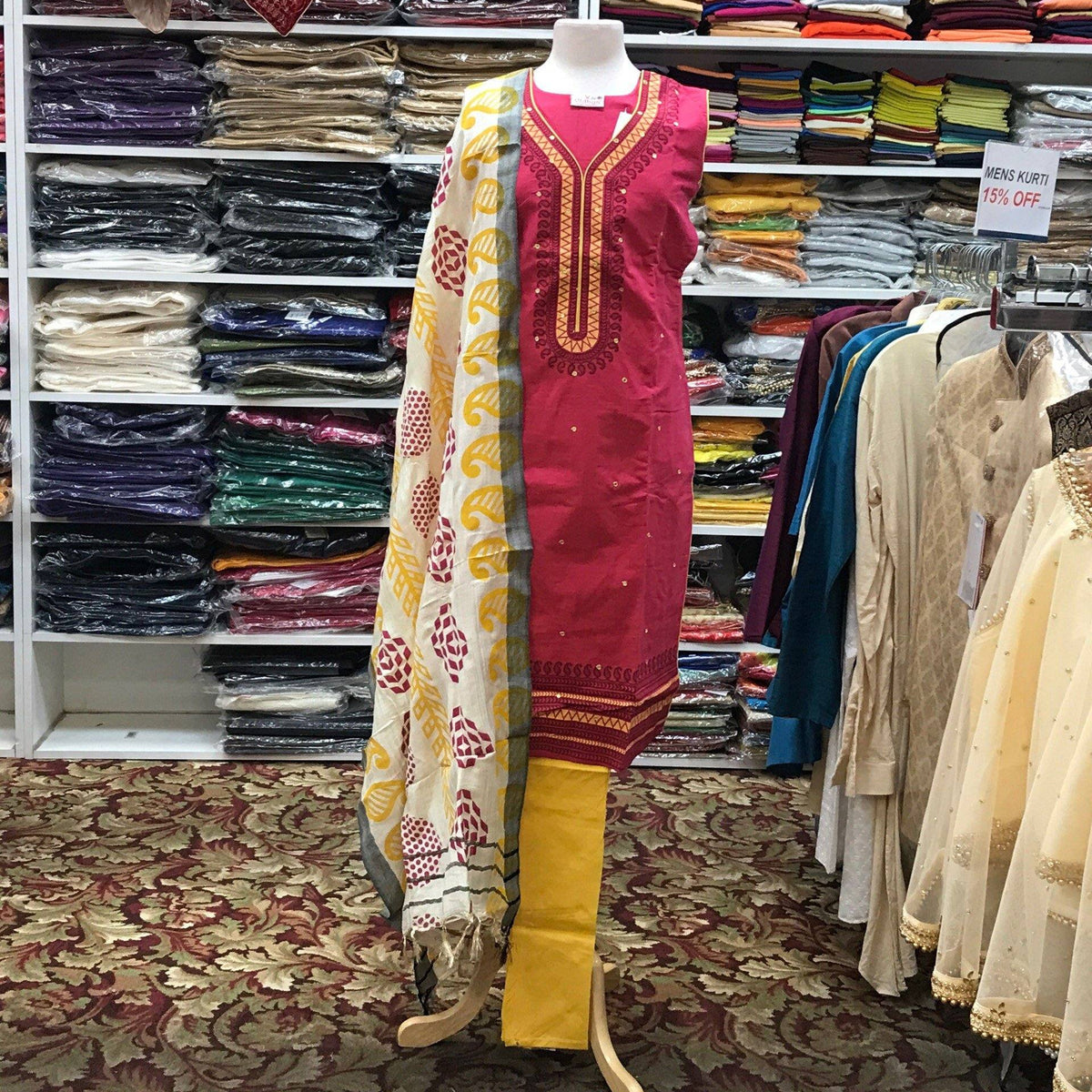Kurta Churidar Dupatta Size 38 - Mirage Sarees