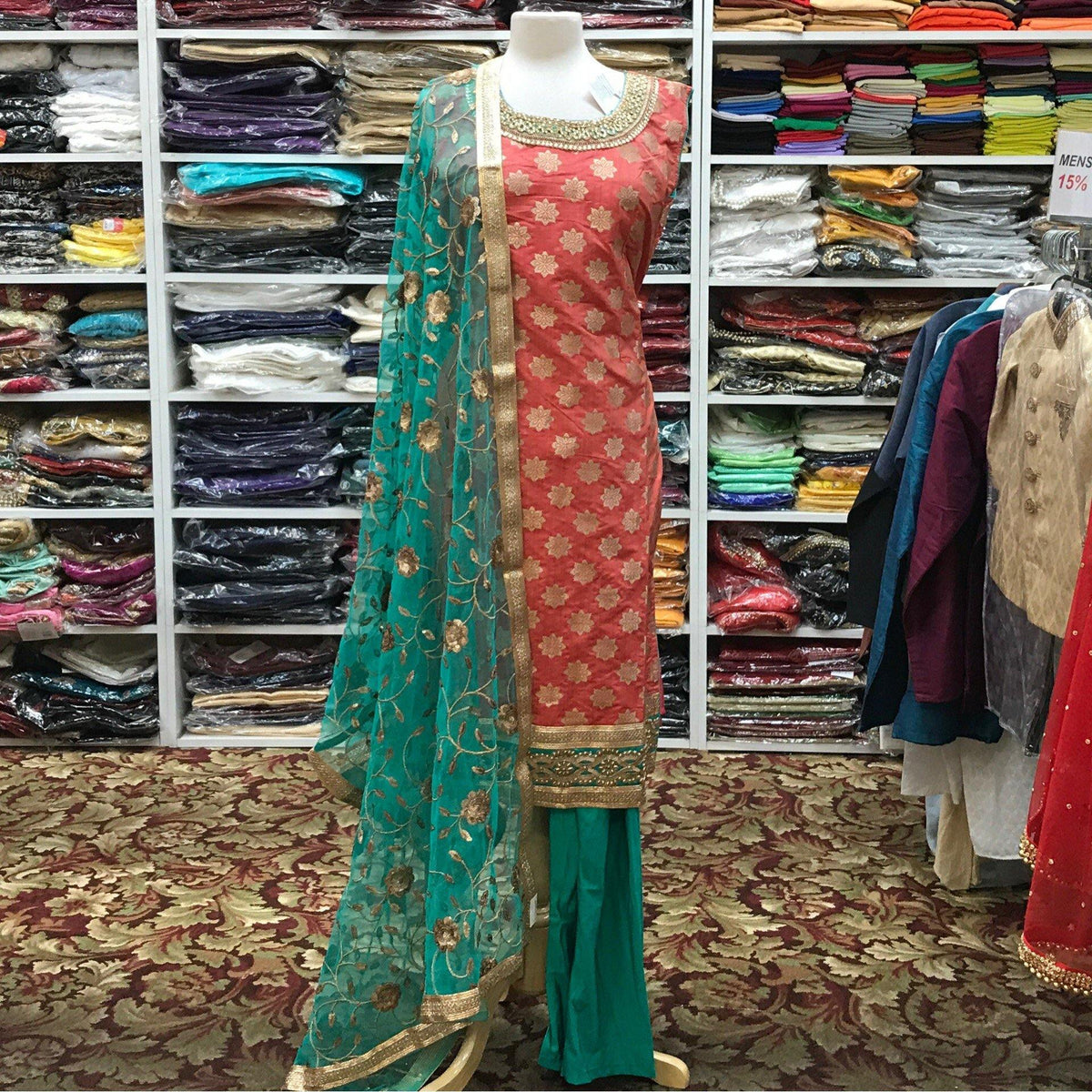 Kurta Churidar Dupatta Size 46 - Mirage Sari Center